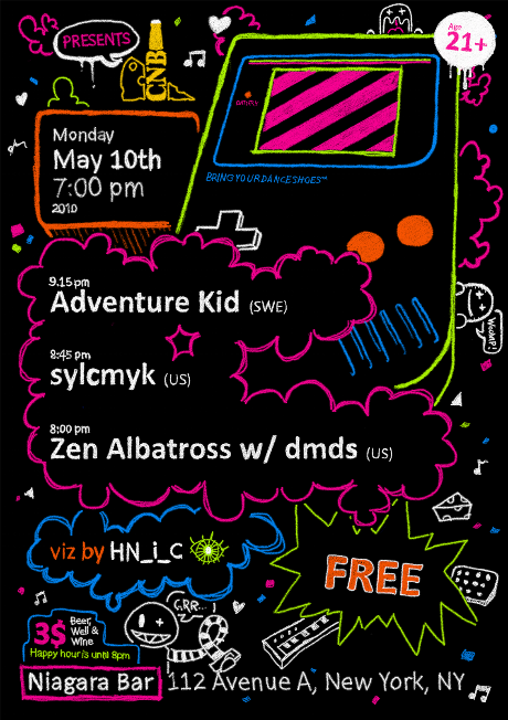Adventure Kid, sylcmyk, Zen Albatross w/dmds & viz by HN_i_C